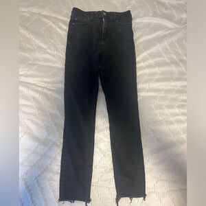 Zara High Rise Straight Leg Jeans
